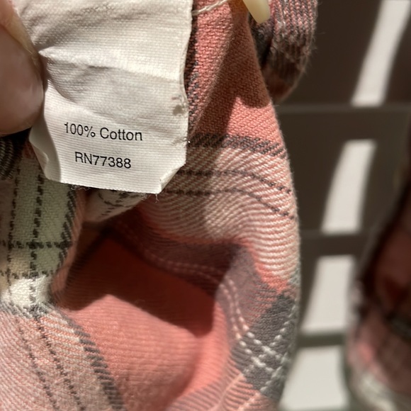 VINTAGE - J. CREW FLANNEL sz. M pink/beige/grey - Picture 4 of 6